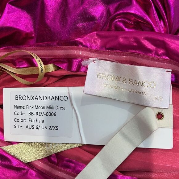 REVOLVE Metallic Pink Midi Dress - Picture 13 of 16